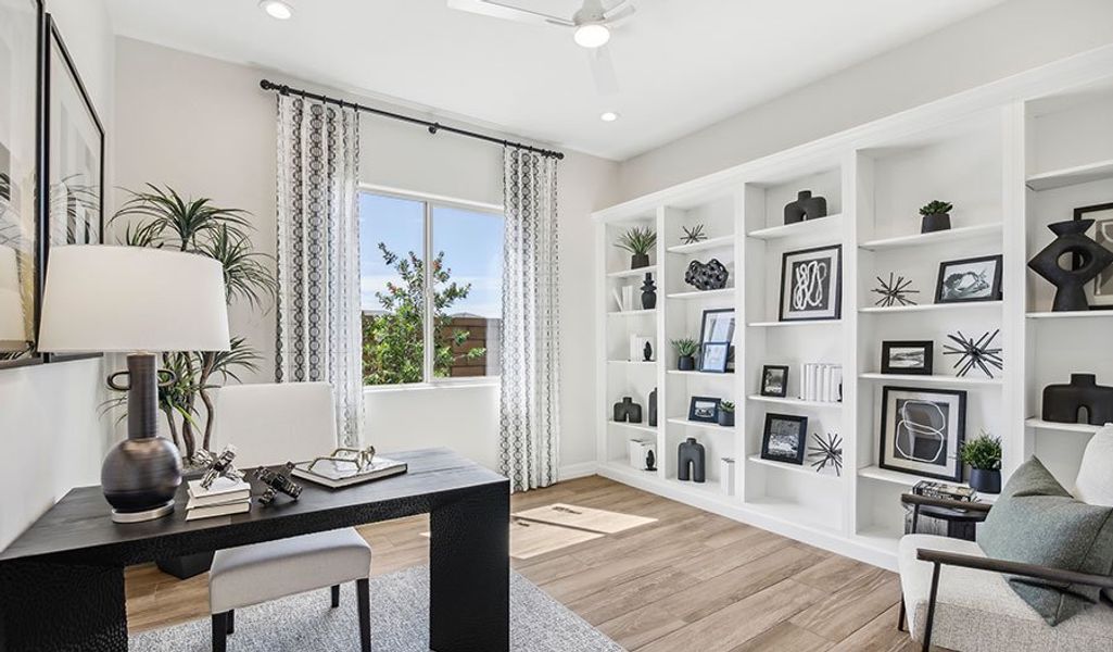 Furnished interior in a model home at Saguaro Reserve III in Marana (Image 14).