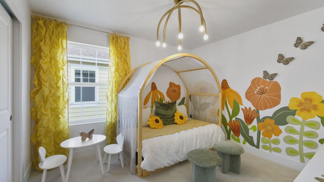 Furnished interior in a model home at Windler Single Family Homes in Aurora (Image 21).