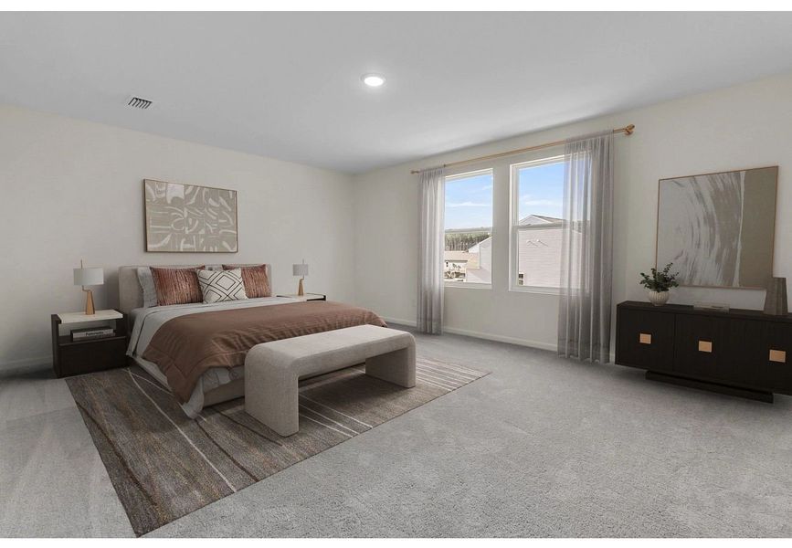 Furnished interior in a model home at Crossing at Givhans in Ridgeville (Image 5). Furnished interior in a model home at Crossing at Givhans in Ridgeville (Image 5).