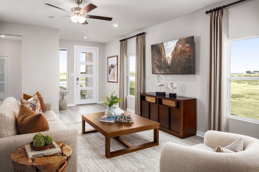 Furnished interior in a model home at Garden Grove in San Antonio (Image 8).