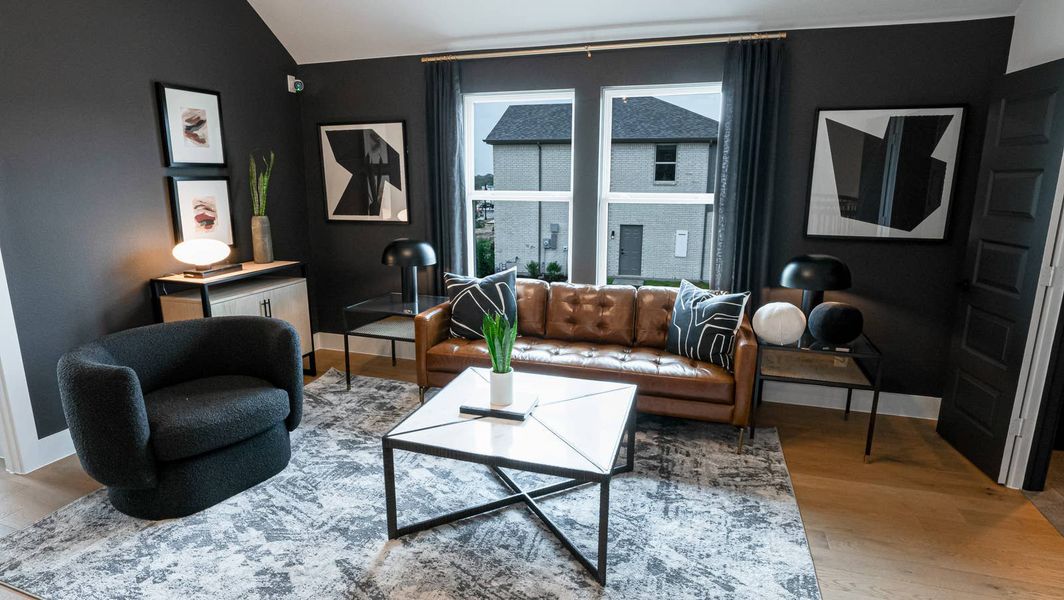 Furnished interior in a model home at Estates at Edgewood Creek in Celina (Image 6).