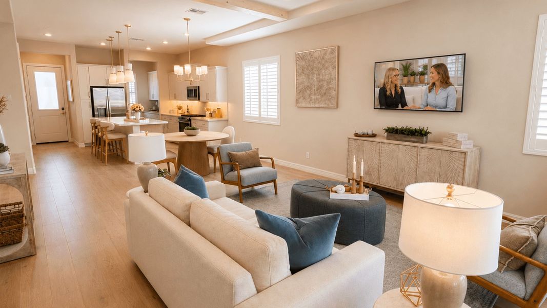 Furnished interior in a model home at Fairways in Victory at Verrado in Buckeye (Image 41).