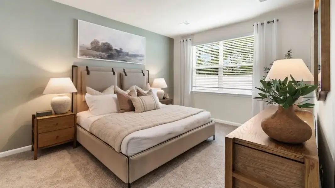 Furnished interior in a model home at Audra Oaks in Denton (Image 16).