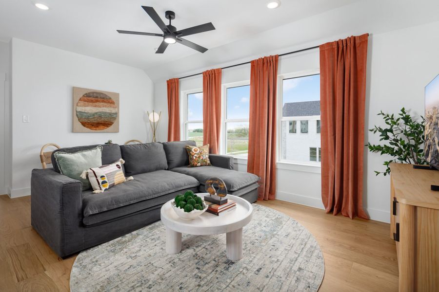 Furnished interior in a model home at Chelsea Commons in Allen (Image 22). Furnished interior in a model home at Chelsea Commons in Allen (Image 22).