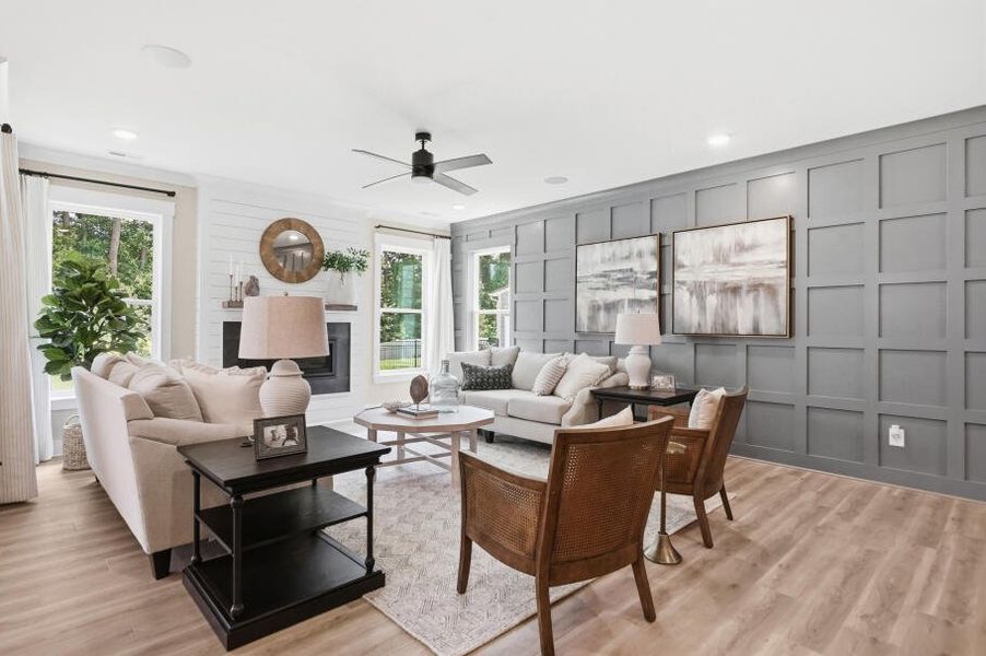 Furnished interior in a model home at Rock Creek in Denver (Image 7).