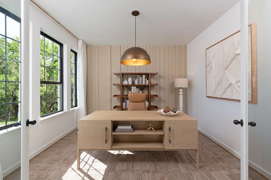 Furnished interior in a model home at Ashland in Angleton (Image 4).