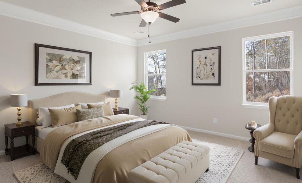 Furnished interior in a model home at Greenrich Mill in Simpsonville (Image 5).