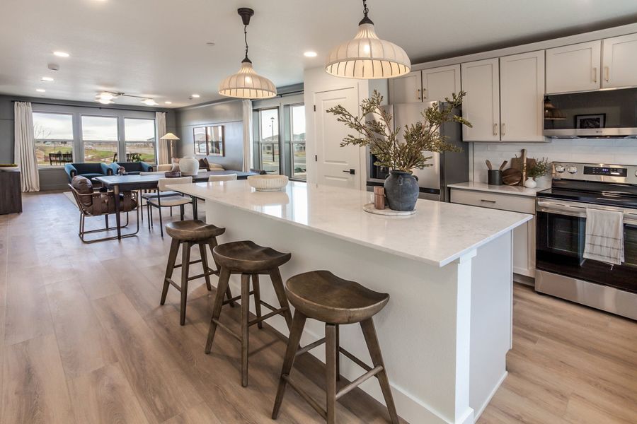 Furnished interior in a model home at Prairie Song in Windsor (Image 44).