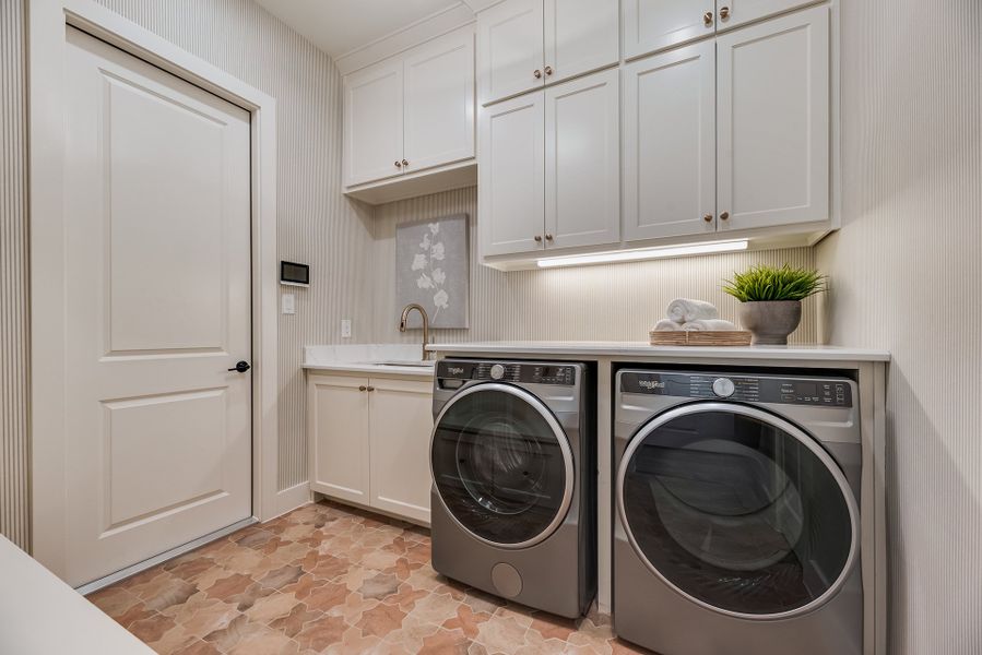 Furnished interior in a model home at Park Place - 80' Lots in Prosper (Image 49).