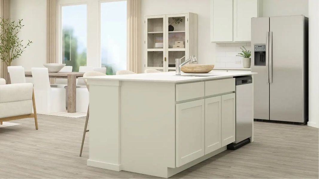 Furnished interior in a model home at Winfield Park: Coastline in Hutto (Image 5).