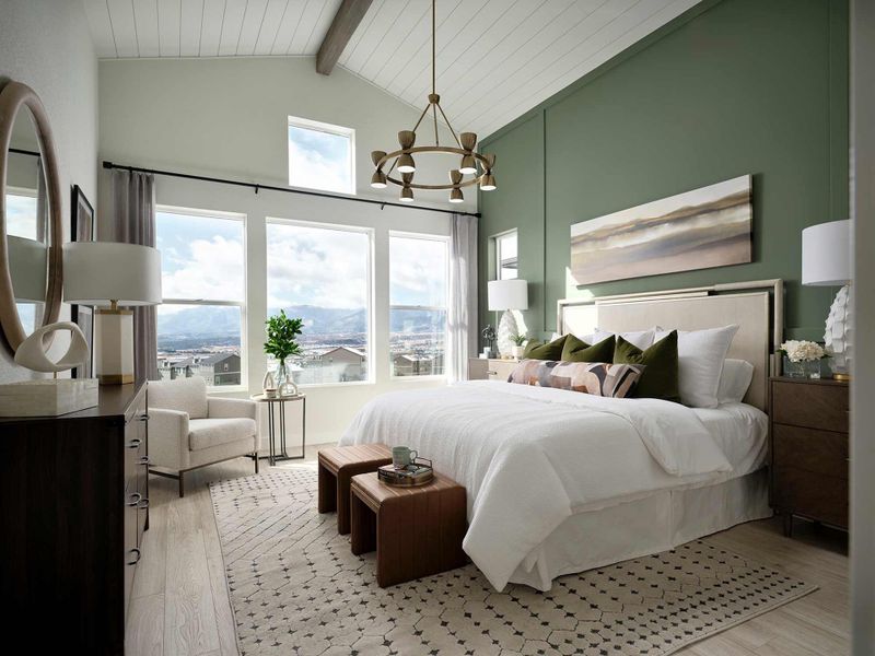 Furnished interior in a model home at Cloverleaf – Mountainview Collection in Monument (Image 6).