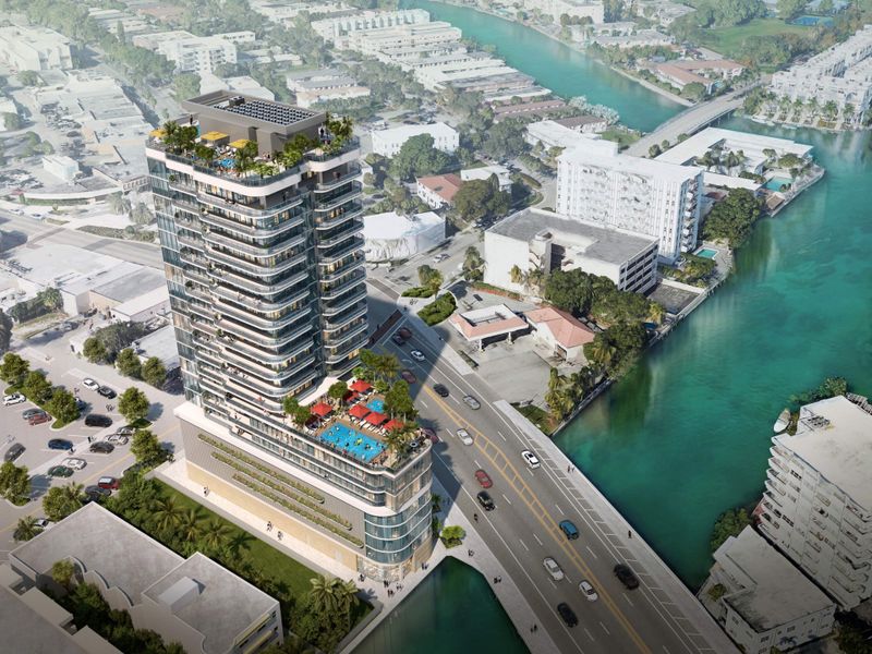 Condo located in 880 71st Street, Miami Beach, highlighting architectural design (Image 2). Condo located in 880 71st Street, Miami Beach, highlighting architectural design (Image 2).