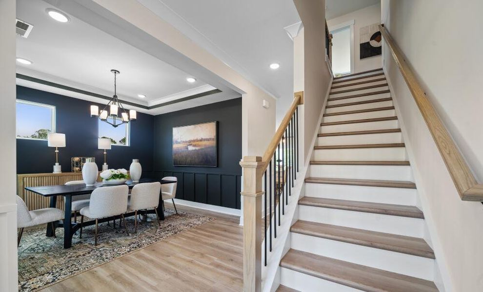 Furnished interior in a model home at The Greens at Springlake in York (Image 6).