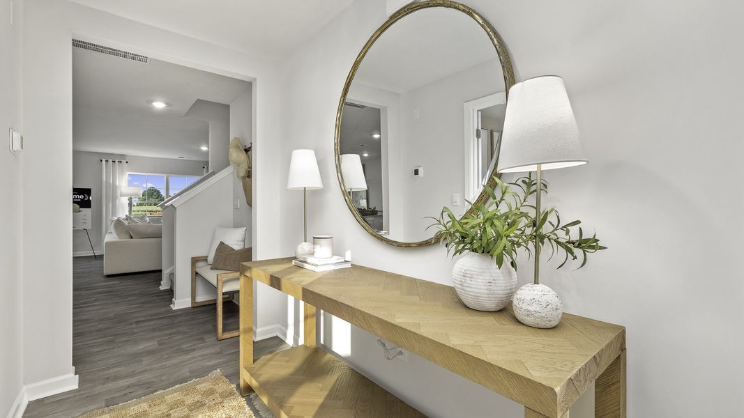 Furnished interior in a model home at Evergreen Landing in Lexington (Image 5).