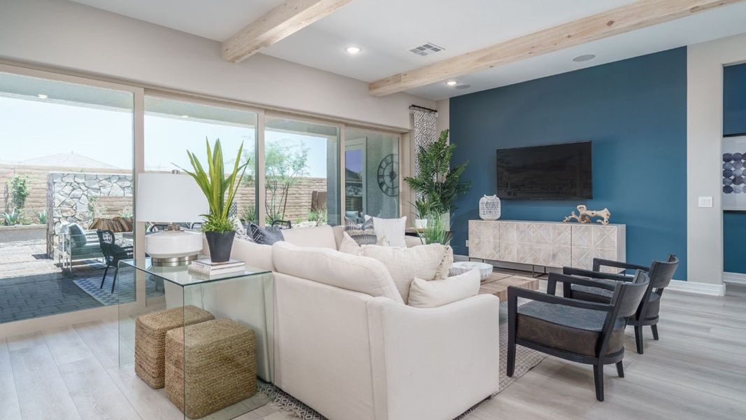 Furnished interior in a model home at Harmony at Montecito in Estrella in Goodyear (Image 9).