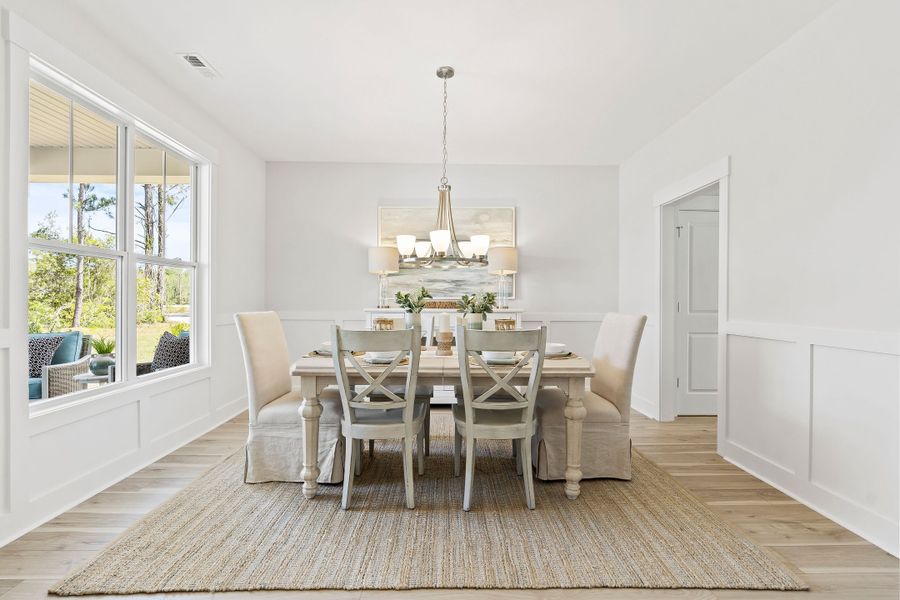 Furnished interior in a model home at River Hills in Shallotte (Image 6).