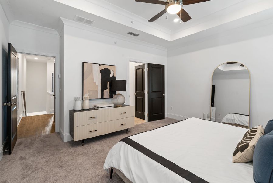 Furnished interior in a model home at IveyBrooke in Alpharetta (Image 14).