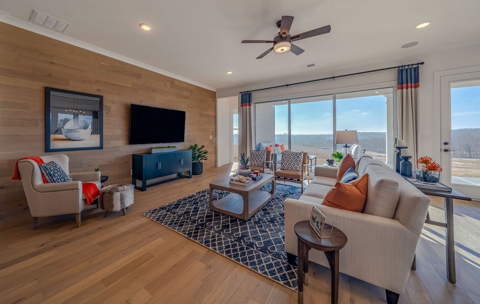 Furnished interior in a model home at Lanier Landing 50' in Gainesville (Image 6). Furnished interior in a model home at Lanier Landing 50' in Gainesville (Image 6).