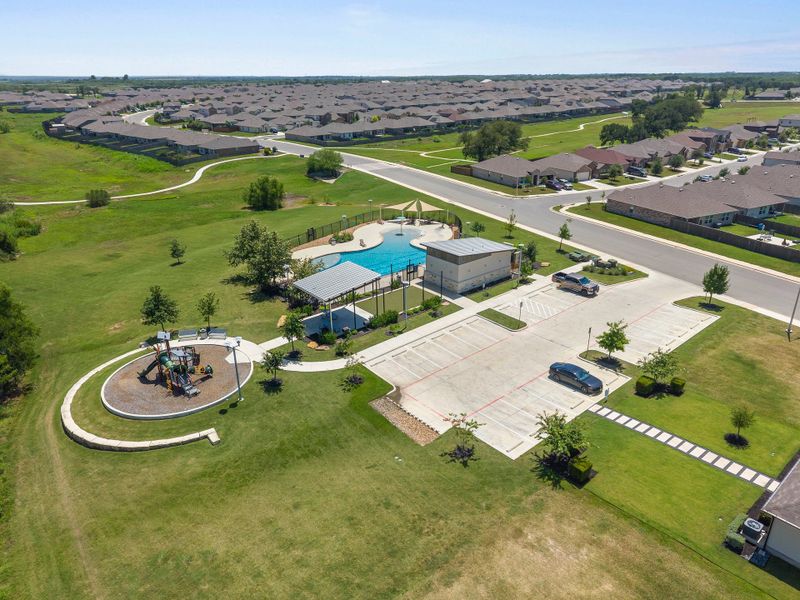 Aerial view of the Arroyo Ranch community in Seguin, TX, showing layout and nearby surroundings (Image 14). Aerial view of the Arroyo Ranch community in Seguin, TX, showing layout and nearby surroundings (Image 14).