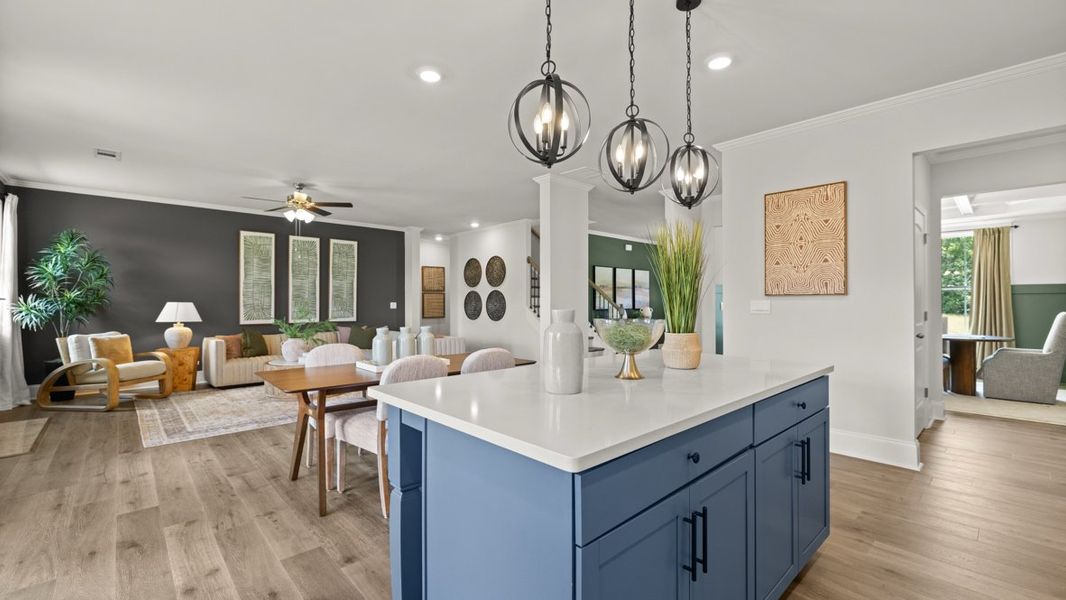 Furnished interior in a model home at Hamptons at Riverwood East in Dallas (Image 10).