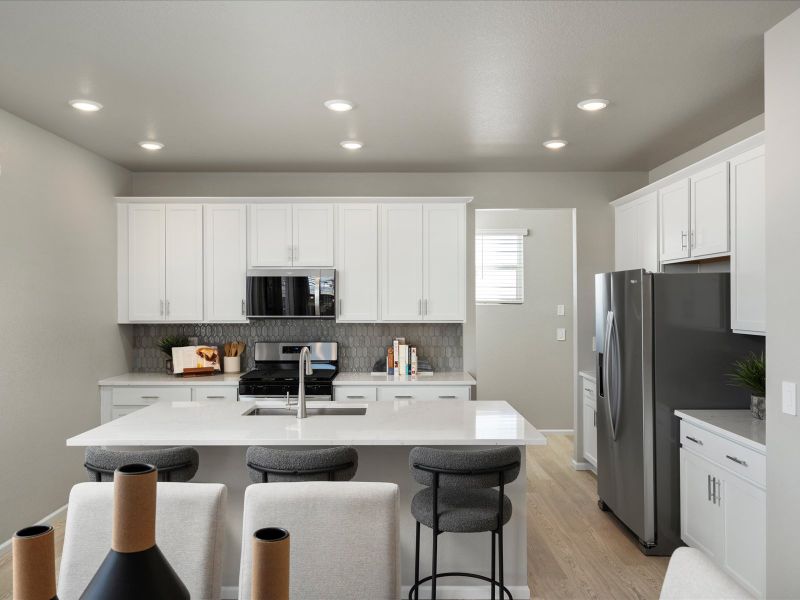 Furnished interior in a model home at Hidden Valley Farm in Severance (Image 3).