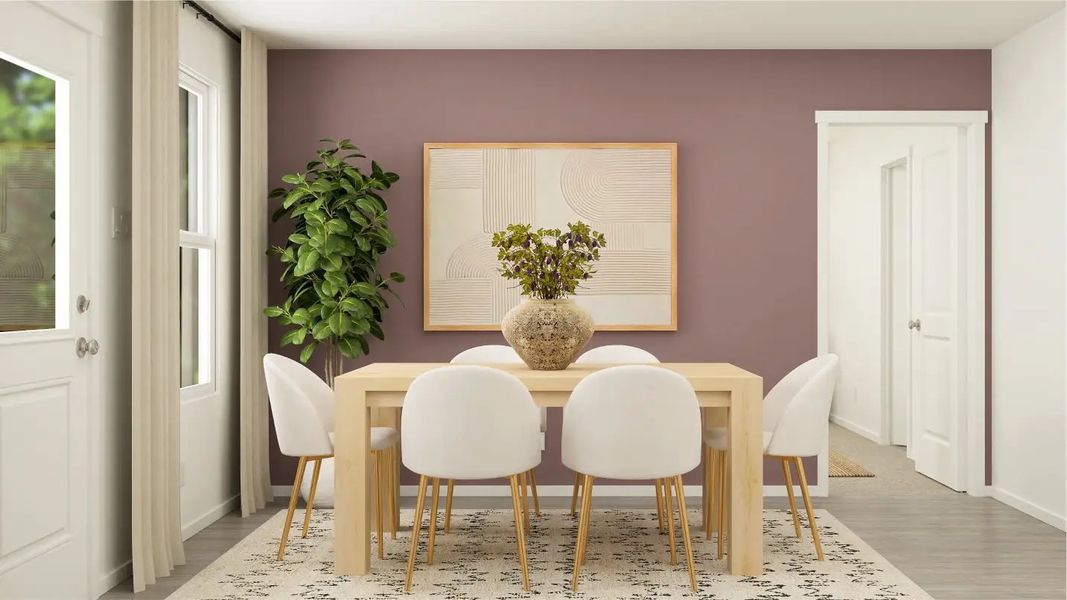 Furnished interior in a model home at Travis Heights: Watermill in Sherman (Image 8).