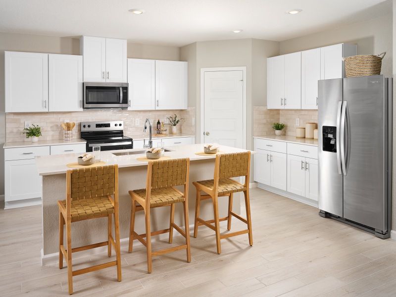 The Essex floorplan modeled at Terra Lago