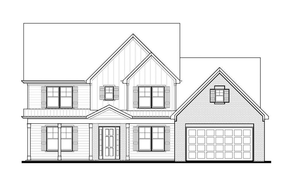Architectural rendering of home exteriors planned for Mill Farms in Peachtree City, GA (Image 5).
