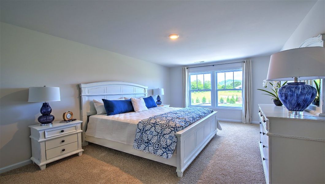 Furnished interior in a model home at Townes at Tap Root Farms in Fletcher (Image 10).