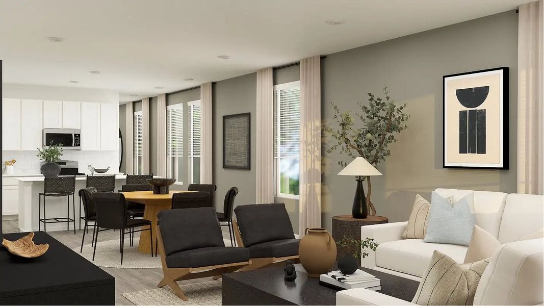 Furnished interior in a model home at Blossom Ranch: Eventide in San Antonio (Image 10).