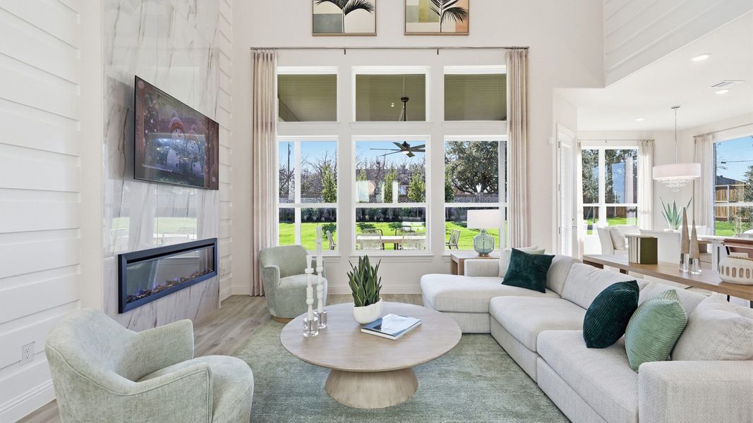 Furnished interior in a model home at Lakeshore Bluffs in Shady Shores (Image 16).