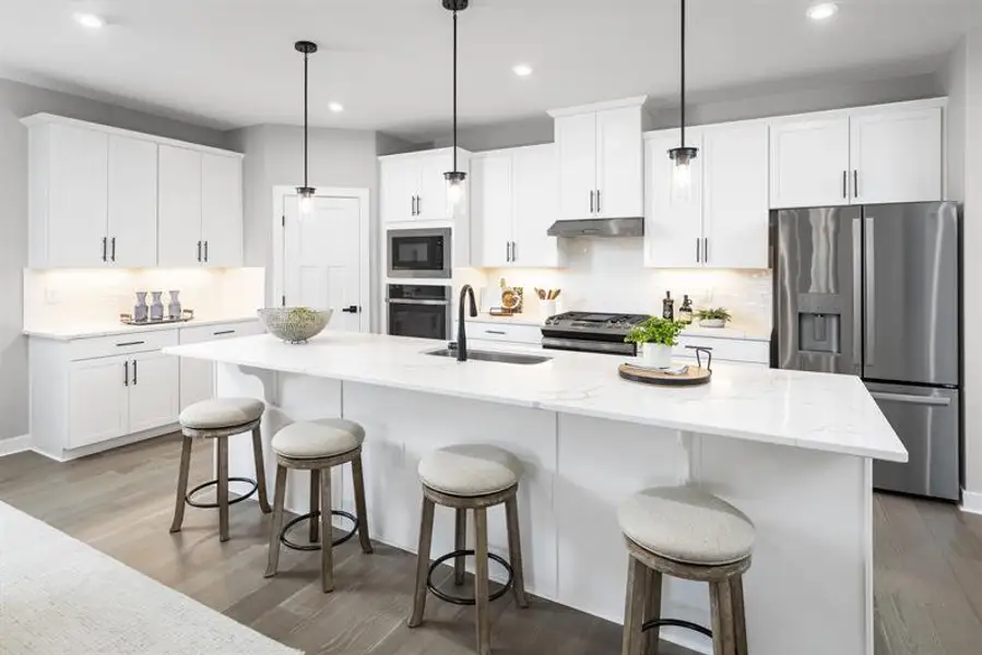 Furnished interior in a model home at Allen Park Ranches in Raleigh (Image 5).