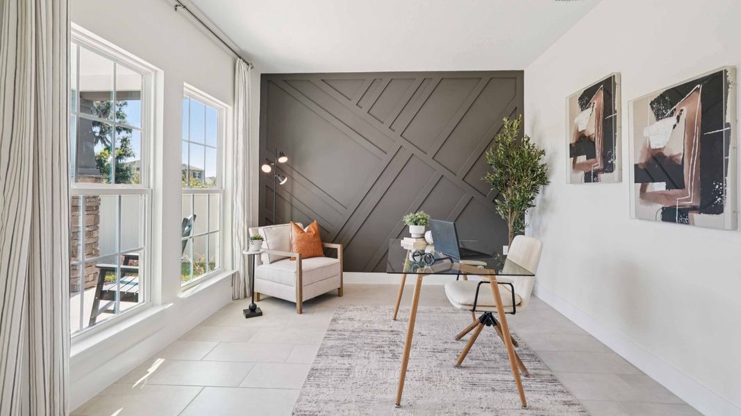 Furnished interior in a model home at Tartan Farms at Winding Oaks in Ocala (Image 2).