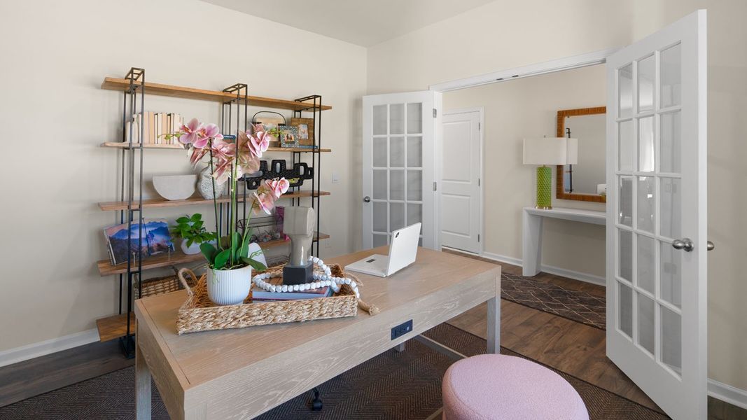 Furnished interior in a model home at Beaver Dam Crossing in Bailey (Image 14).