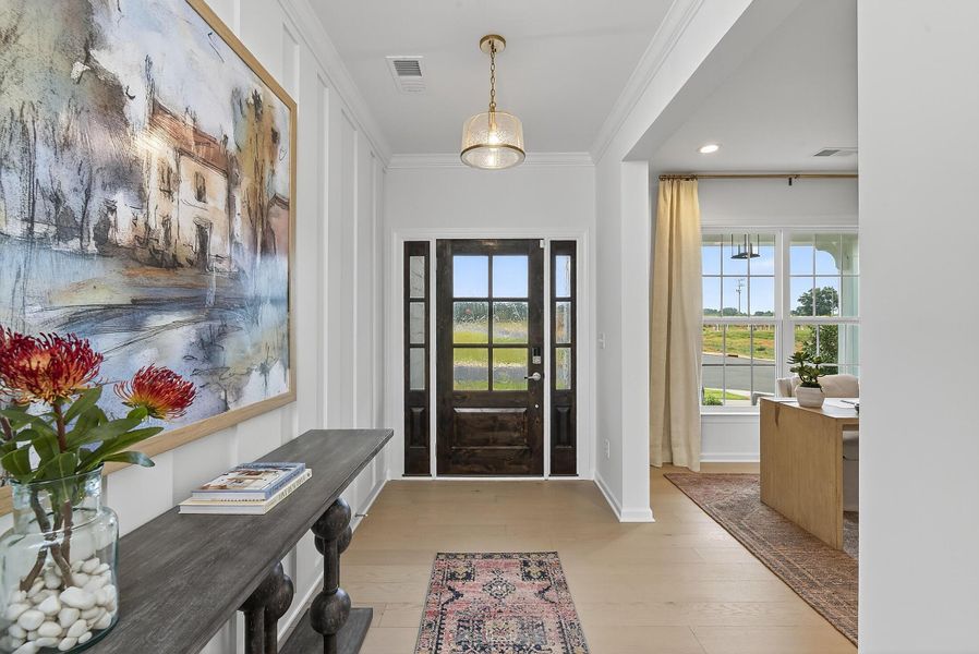 Furnished interior in a model home at Chastain in Ooltewah (Image 45).