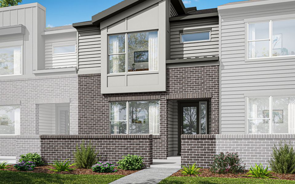 Exterior details of a home in The Townes at NoVi, Pittsboro (Image 4).