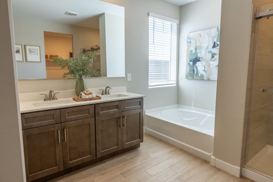 Furnished interior in a model home at Blossom Rock Reserve Series in Apache Junction (Image 23).