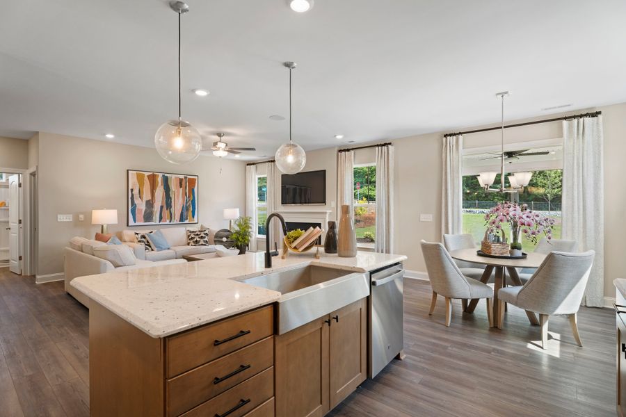 Furnished interior in a model home at Hopewell Garden in Winston-Salem (Image 6).