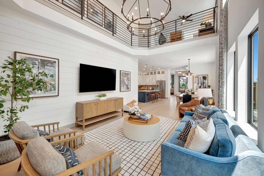 Furnished interior in a model home at Jubilee - Cottages Row Collection in Hockley (Image 11).