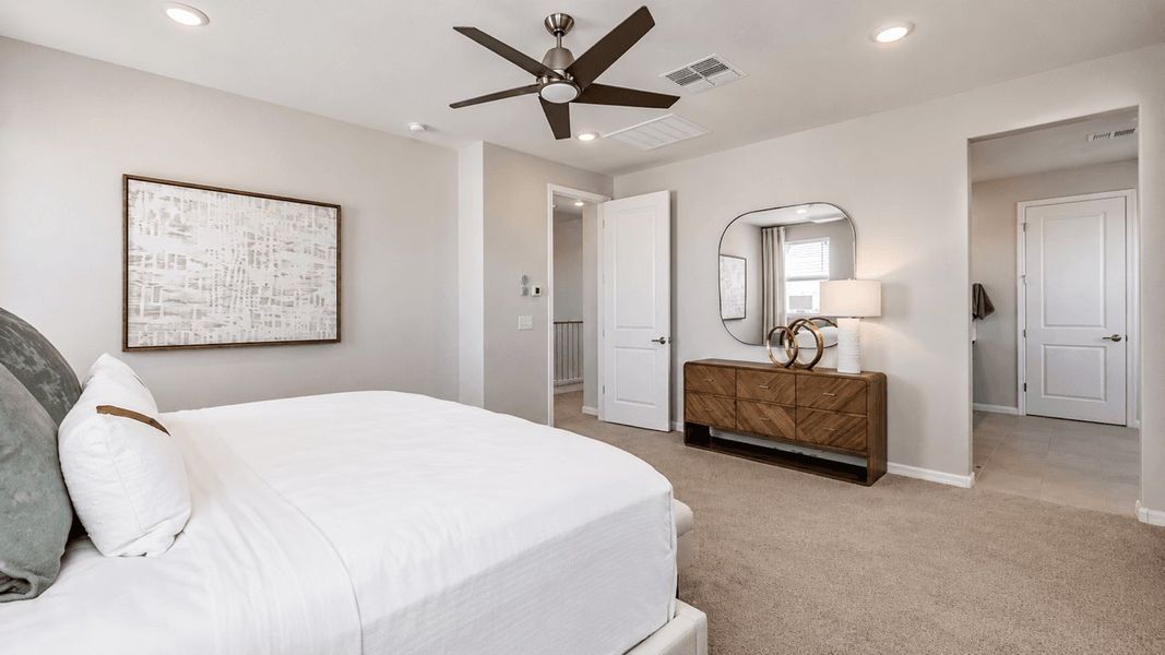 Furnished interior in a model home at The Grove at El Cidro in Goodyear (Image 19). Furnished interior in a model home at The Grove at El Cidro in Goodyear (Image 19).