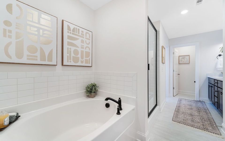 Furnished interior in a model home at The Retreat at Norman Farm in Hendersonville (Image 34).