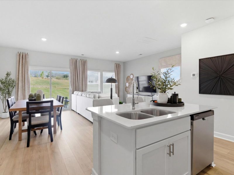 Furnished interior in a model home at Crossing at Abner Creek Townes in Greer (Image 9). Furnished interior in a model home at Crossing at Abner Creek Townes in Greer (Image 9).