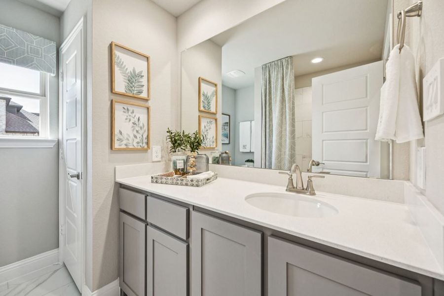 Furnished interior in a model home at Timberbrook in Justin (Image 36).