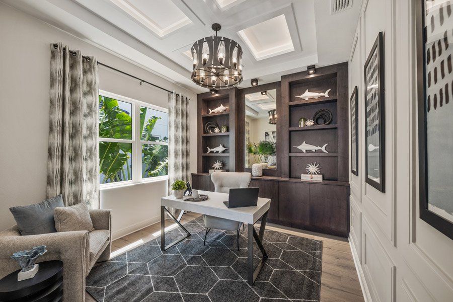 Furnished interior in a model home at Shellstone at Waterside in Sarasota (Image 27).