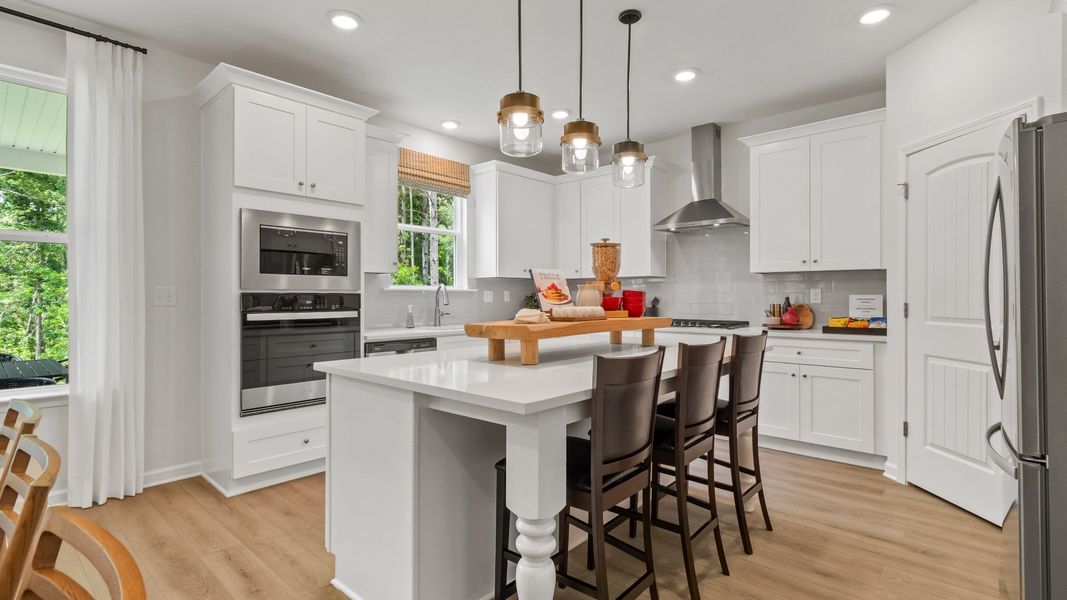 Furnished interior in a model home at Everson Pointe in Snellville (Image 5).