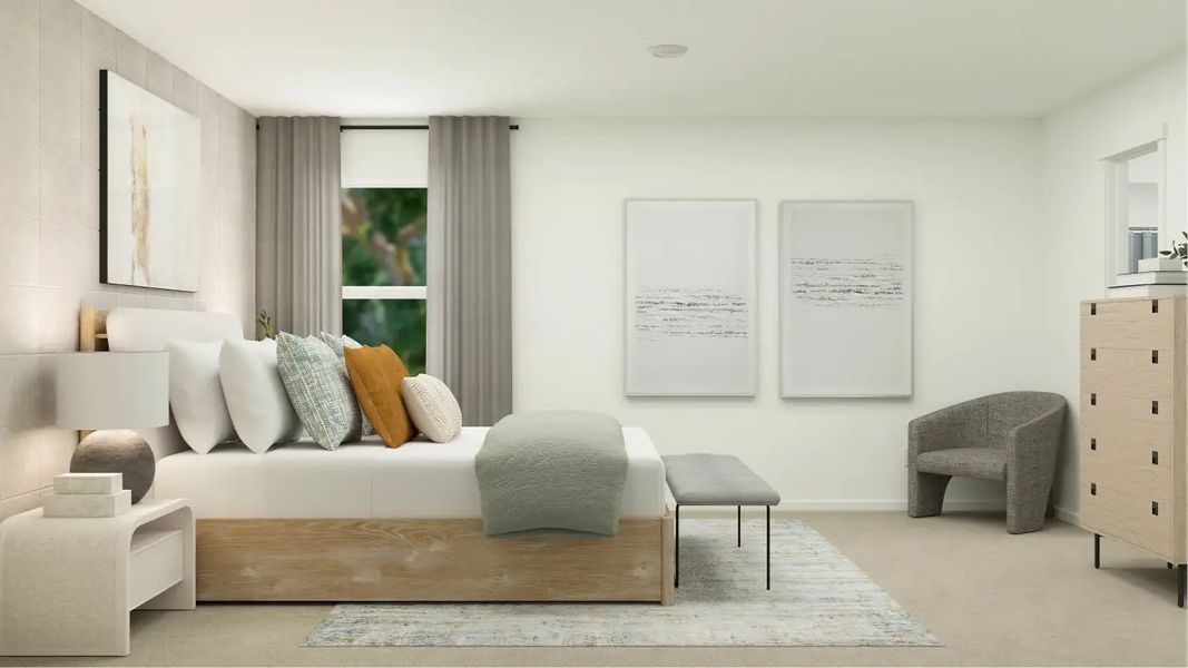 Furnished interior in a model home at Winfield Park: Cottage in Hutto (Image 5).
