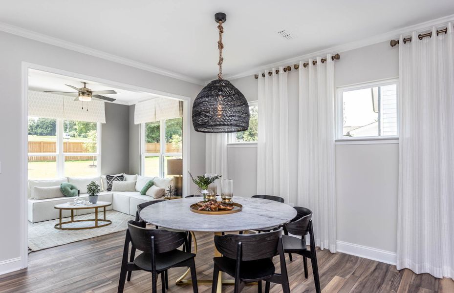 Cafe or Breakfast Nook Pairs Beautifully with the Optional Sunroom