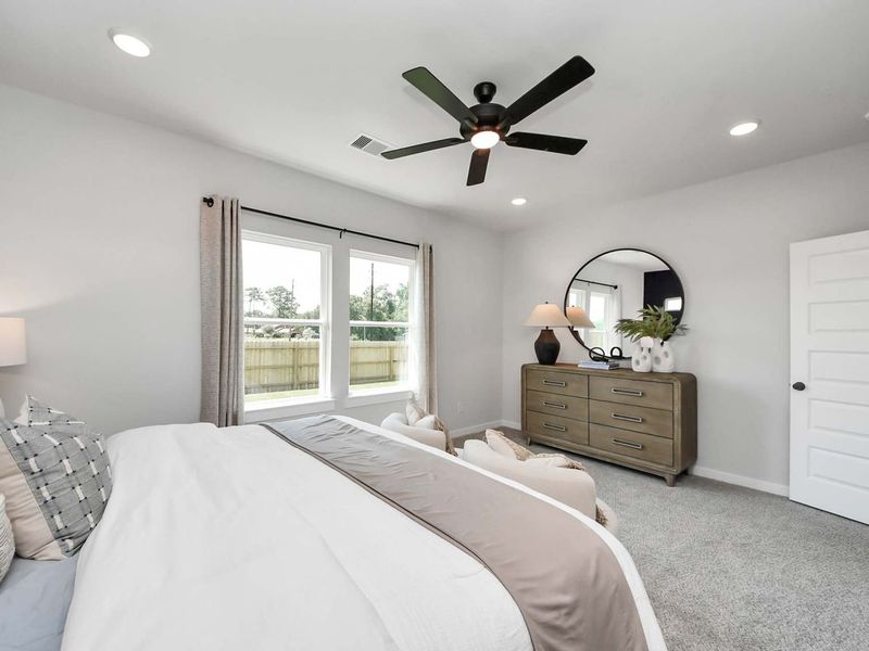 Furnished interior in a model home at Enclave at Newport in Crosby (Image 37).