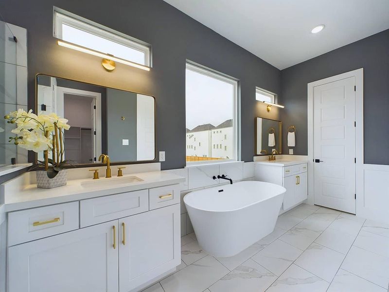 Furnished interior in a model home at Orange Spring Homes in Houston (Image 22).