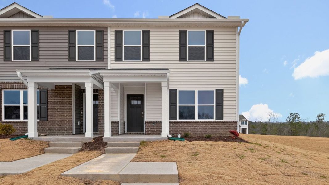 Exterior details of a home in The Townes at Matthews Landing, Fuquay Varina (Image 5).